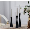 Miniatyrbilde 4 av 5: Lysestaker Sett med 3 Sorte Metall Spiss Lysestaker, Vi
