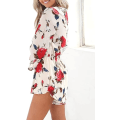 Miniatyrbilde 3 av 5: Kvinners Blomstermønstret Lang Ermet Klippet Jumpsuit,XL