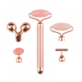 Miniatyrbilde 1 av 2: 5 i 1 Elektrisk Rose Quartz Jade Roller og Ansiktsmassasjesett Ansikt