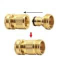 Miniatyrbillede 4 af 5: Have Slange Slangekoblinger Massiv Messing Have Slangekobling 3/4 Tommer Conn