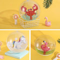 Miniatyrbillede 3 af 5: Børne Strandbold*3 stk., Transparent Oppustelig Strandbold, Swimmingpool Strandbold, Dyre Strandbolde med Flamingo, Enhjørning, Krabbe, Oppustelig Strandbold, 40cm