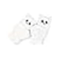 Miniatyrbild 5 av 5: Kvinnor Flickor Söta Panda Katt Vantar Handskar Fingerlösa Halv Finger Tjock Wint