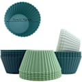 Miniatyrbillede 3 af 5: 24 stk. Muffinforme i silikone, genanvendelige muffinforme, bageforme til muffins, nonstick silikone muffinforme, tåler opvaskemaskine, kageforme, bagekopper