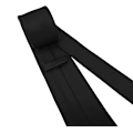 Miniatyrbillede 4 af 5: Mænds slips Solid Pure Color Plain Formal Black Slips til mænd