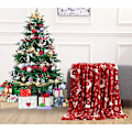 Miniatyrbilde 3 av 3: Elegant Comfort Luksuriøs Supermyk Juletrykte Fleecepledd - Høytidstema Hjemmedekor Fuzzy Varme og Koselige Kast for Vinter Sengetøy, Sofa og G