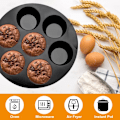 Miniatyrbillede 4 af 5: Pieces Air Fryer Muffinform, Muffinform, Silikon Muffinform, Silikon Muffinform til Air Fryer til 7 Muffins og Kager, til Kager, Muffinforme