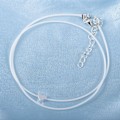 Pikkukuva 5 / 5: Anklet sydän 4 ketjua sinkkiseos hopea