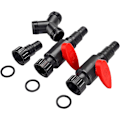 Miniatyrbilde 2 av 3: 3-veis fordeler 20/25mm (3/4 1\") Y-splitteradapter Justerbar ABS Y-fordeler Slangekobling for dam pumpe Hage slange og vannveier