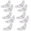 Miniatyrbillede 1 af 5: Rhinestone Kroneformede Patches 10PCS Hvidt Klud Applikation 8.8x4.5cm Tilbehør