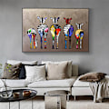 Pikkukuva 2 / 5: Zebra Herd Colorful Rears Street Art Canvas, ei sisällä kehystä 40x50cm