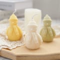 Miniatyrbillede 3 af 3: Snemand Lysform 3D Snemand Lysform Julelysform Silikon Lysform til Lysfremstilling Hjemmedekoration Håndværk