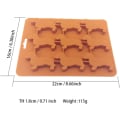 Miniatyrbilde 4 av 4: 9 stk. Isbitbrett Dachshund hund form Silikonform Isform