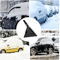 Miniatyrbilde 2 av 4: Isskraper for bilrute, liten snøskuffe - Ergonomisk sklisikker liten isskraper for bilrute - Bærbare snøfjerningverktøy