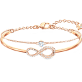Miniatyrbillede 1 af 4: Smykkekollektion, Armbånd og Halskæder, Rhodium og Rosaguld Tone Finish, Klare Krystaller