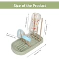 Miniatyrbilde 2 av 4: Babyflaskedryer, Babyflaskedryer, Treflaskedryer, Babyflasketørkerholder, Flaskedryer med drypplate, Avtakbar, for flasker, Smokk