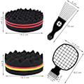 Miniatyrbild 2 av 5: Twist Curl Sponge 4-pack Afro Twist Hårsvamp Afro Hårkam Hårsvamp Afro Metallkam Afro Twist Hårsvamp för Afro Frusit Hår