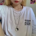 Pikkukuva 2 / 5: Kaulakoru Yin Yang -riipuksella Musta/valkoinen