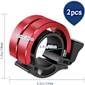 Miniatyrbild 2 av 5: 2-pack cykelklocka, 80 dB aluminiumlegering cykelklocka för MTB landsvägscykel vuxen 22-24 mm styre