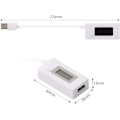 Miniatyrbild 3 av 5: Vit bakljus LCD digital display USB-amperemeter voltmeter laddning