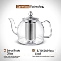 Miniatyrbilde 2 av 5: 1000 ml glass tekanne med avtagbar te-infuser, komfyrsikker tekanne