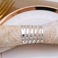 Miniatyrbilde 3 av 5: Serviettringer 12 stk, elegante serviettringspenner, svingbare hule