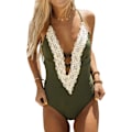 Miniatyrbild 1 av 5: Fashion dam retro spetsbikini strand badkläder badkläder GRÖN M