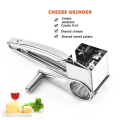 Miniatyrbillede 2 af 5: Rustfrit Stål Ost Rivjern Multifunktionelt Køkken Roterende Slicer Cylinder