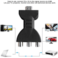 Miniatyrbilde 4 av 5: RCA til HDMI-adapter, HDMI til AV-adapter, HDMI til RGB for RCA-komponentkonverter 1080P lyd- og videokoblingsadapter