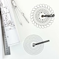 Miniatyrbillede 3 af 5: Multifunktionelt tegneværktøj, ,bærbar tegnelineal, let multifunktionel tegnelineal, skala lineal