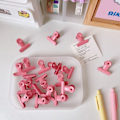 Miniatyrbillede 4 af 5: 20 stk. Clip Girl håndbog studenterartikler lang hale klip mappe pink
