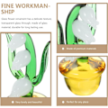 Miniatyrbilde 4 av 5: Håndblåst glassblomstfigur Mini Lily of The Valley Statue Crystal Flo