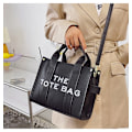 Miniatyrbillede 4 af 4: Tote taske til kvinder, PU læder personlig trendy tote taske, Crossb