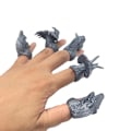Miniatyrbillede 3 af 3: 10 stk. Dinosaur Finger Sæt Dinosaur Ring Legetøj Finger Dukke Sjov Finger Puppet Finger Sæt