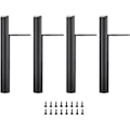 Miniatyrbillede 1 af 3: 4 stk. 13 cm sorte metalmøbelben, metalbordben, egnet til sofa,