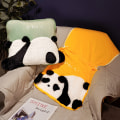 Miniatyrbillede 4 af 5: Panda-gaver til drenge og piger, superblød panda-tæppe, kastepude, panda-kastepude 45 cm, panda-temaværelse, pigeværelse, seng, hjem, børneværelse