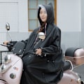 Miniatyrbillede 4 af 5: Multifunktionel EVA Regnfrakke, Genanvendelig Regnponcho med Hætte og Lange Ærmer