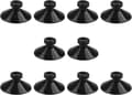 10-pack gummikoppar för akvarium, svart, 25 mm