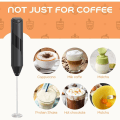 Miniatyrbilde 5 av 5: Melkeskummer for kaffe, håndholdt batteridrevet elektrisk melkeskummer for kaffe, latte, varm sjokolade, macha, bærbar minidrikkmikserblender med rustfritt stål