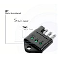 Miniatyrbillede 4 af 5: 4-benet trailerstik tester 4-vejs flad trailerstik lystester kompatibel med trukket køretøjsledninger med LED-indikatorlys kredsløbstester biltilbehør