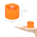 Miniatyrbillede 2 af 4: 12 stk. LED-lys, små flimrende orange LED-fyrfadslys