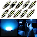 Pikkukuva 1 / 5: 10 kpl jäänsininen 41mm juhla LED-auton polttimot 2835smd10 kpl jäänsininen 41mm juhla LED-auton polttimot 2835smd