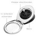 Miniatyrbild 2 av 5: Rostfritt stål äggskärare för ägg och ägg med 2 i 1 hållbara metallslicar