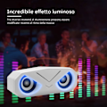 Miniatyrbild 5 av 5: 2000mah trådlös Bluetooth 5.0-högtalare med led-ljus för djup bas, aux Tf Sub