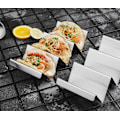 Miniatyrbilde 5 av 5: Stativ 4-pakke – Rustfritt stål Taco-stativ brett-stil av ovnsikker, oppvaskmaskin