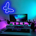 Miniatyrbild 1 av 3: Narasios Butterfly Neon Logo Fjäril Sovrum Vägg LED 2 Delar Universitet