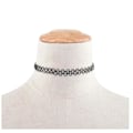 Miniatyrbillede 2 af 4: Sort fiskeline choker tatovering halskæde perle