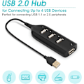 Pikkukuva 3 / 5: 4-porttinen USB 2.0 - USB-moniliitäntäsovitin, mikro 4-porttinen jakaja, langallinen, musta