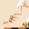 Miniatyrbild 3 av 5: Kattväggmöbel, 11,8 tum kattväggsteg för gipsvägg, katttrappor för väggmontering med juteklösbräda för de flesta katter, 2-pack