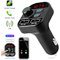 Pikkukuva 4 / 5: Auton Bluetooth Fm -lähetin, langaton mp3-soitin, jossa on kaksi USB-porttia, tukee Tf-korttia/usb-muistitikkua