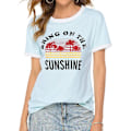 Miniatyrbillede 3 af 5: Bring On The Sunshine Grafisk Langærmet T-Shirt Dame Top Sweater,L